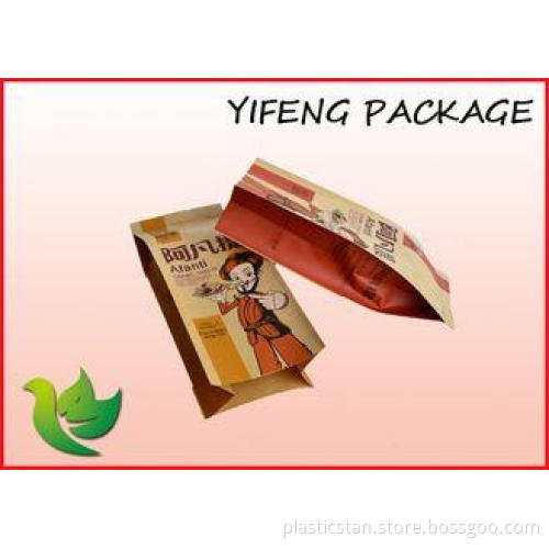 Side Gusset Custom Printing Kraft Paper Bag For Food Packag